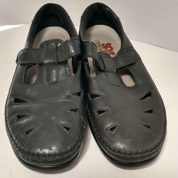 SAS Leather Roamer Slip On Loafer, Black Size 9WW, Comfort, Support, Adjustable - Picture 2 of 12